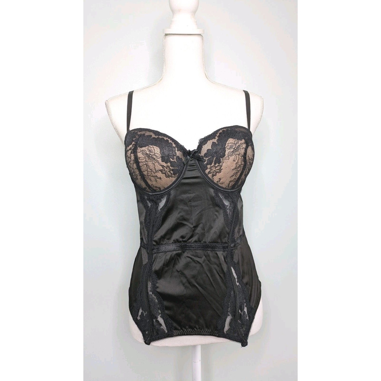 Fredericks Of Hollywood X Megan Fox Celestia Satin Lace Bustier Corset Size Xl